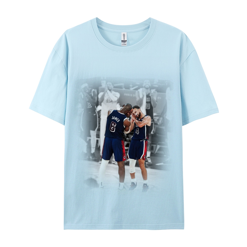 Unisex-Adult Ultra Cotton Washed T-Shirt Graphic USA BASKETBALL 2024 USA TEE