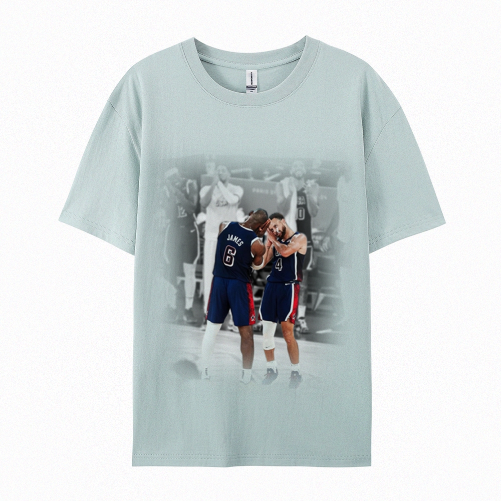 Unisex-Adult Ultra Cotton Washed T-Shirt Graphic USA BASKETBALL 2024 USA TEE