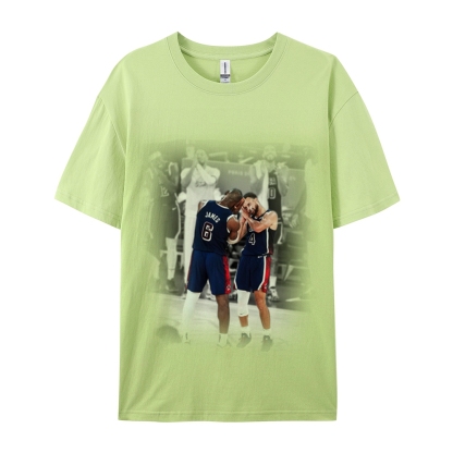 Unisex-Adult Ultra Cotton Washed T-Shirt Graphic USA BASKETBALL 2024 USA TEE