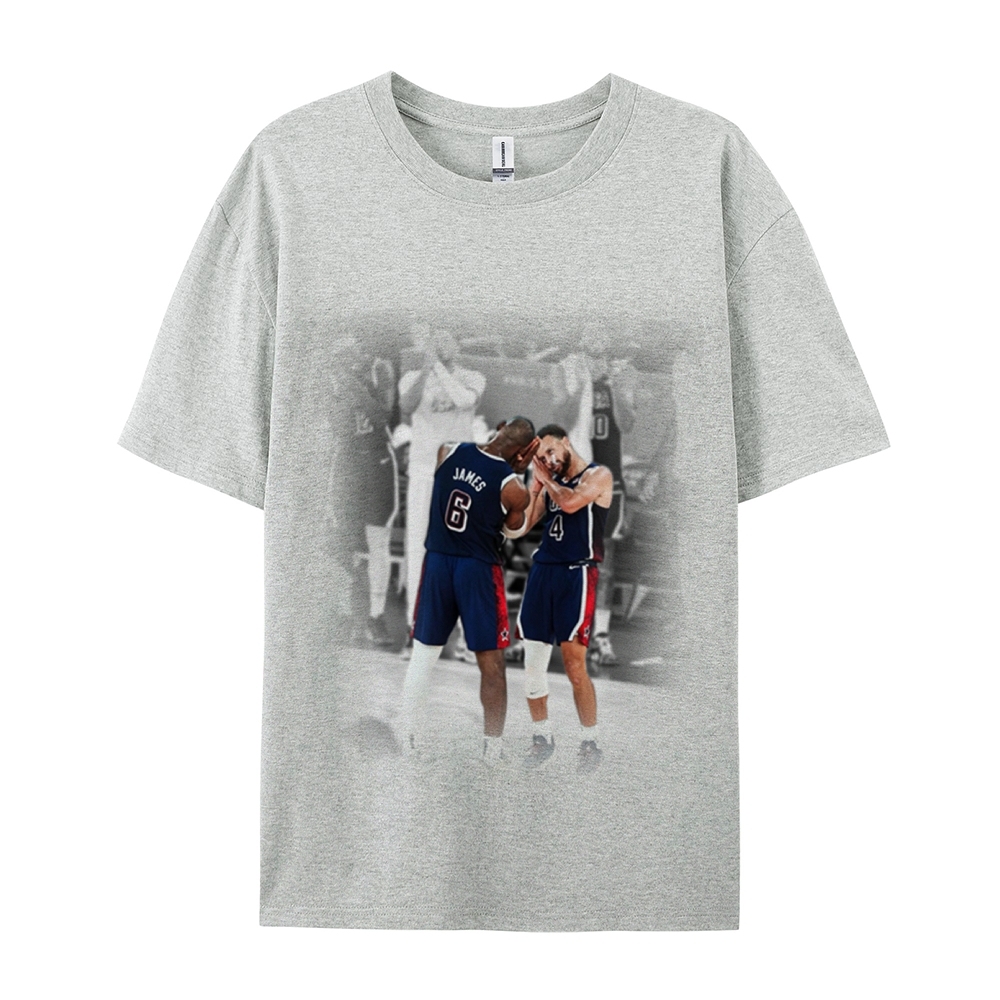 Unisex-Adult Ultra Cotton Washed T-Shirt Graphic USA BASKETBALL 2024 USA TEE