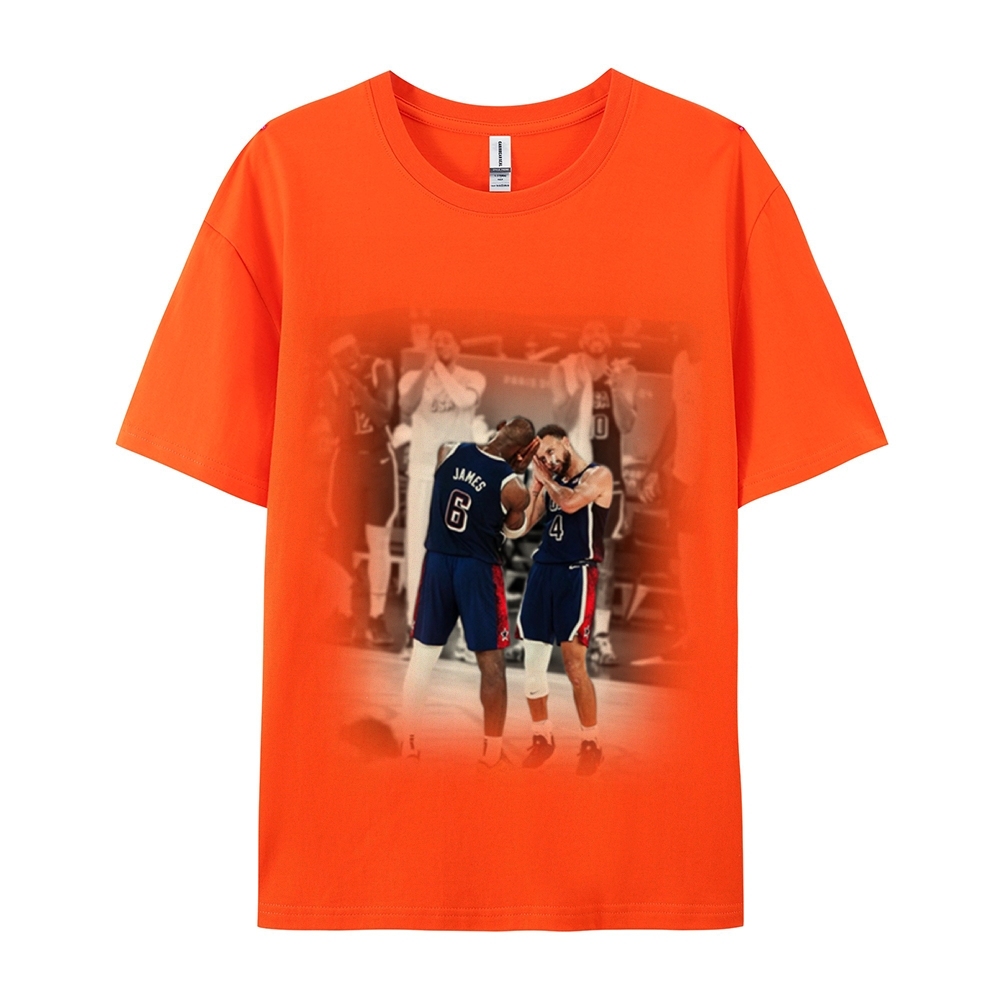 Unisex-Adult Ultra Cotton Washed T-Shirt Graphic USA BASKETBALL 2024 USA TEE