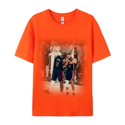 Unisex-Adult Ultra Cotton Washed T-Shirt Graphic USA BASKETBALL 2024 USA TEE