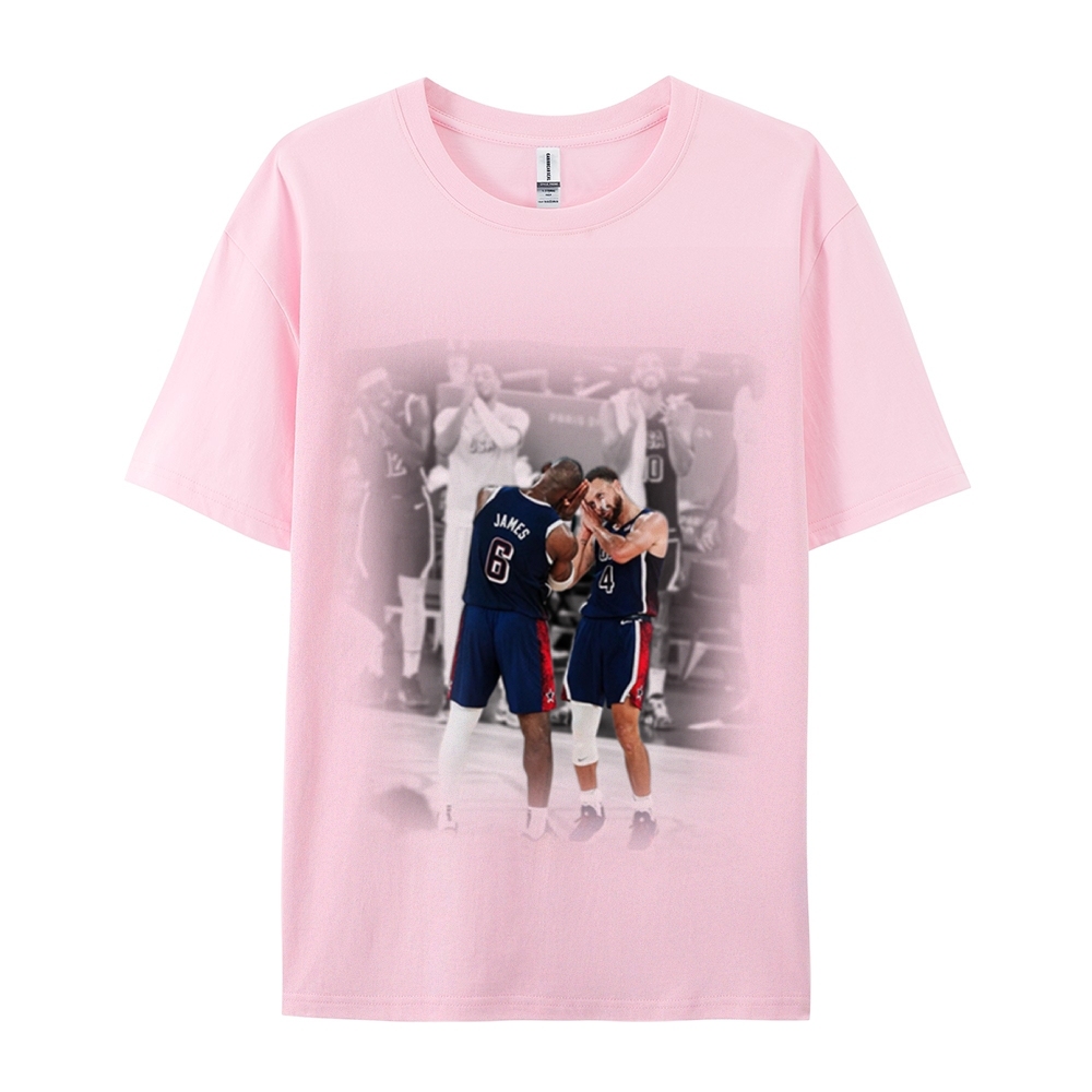 Unisex-Adult Ultra Cotton Washed T-Shirt Graphic USA BASKETBALL 2024 USA TEE