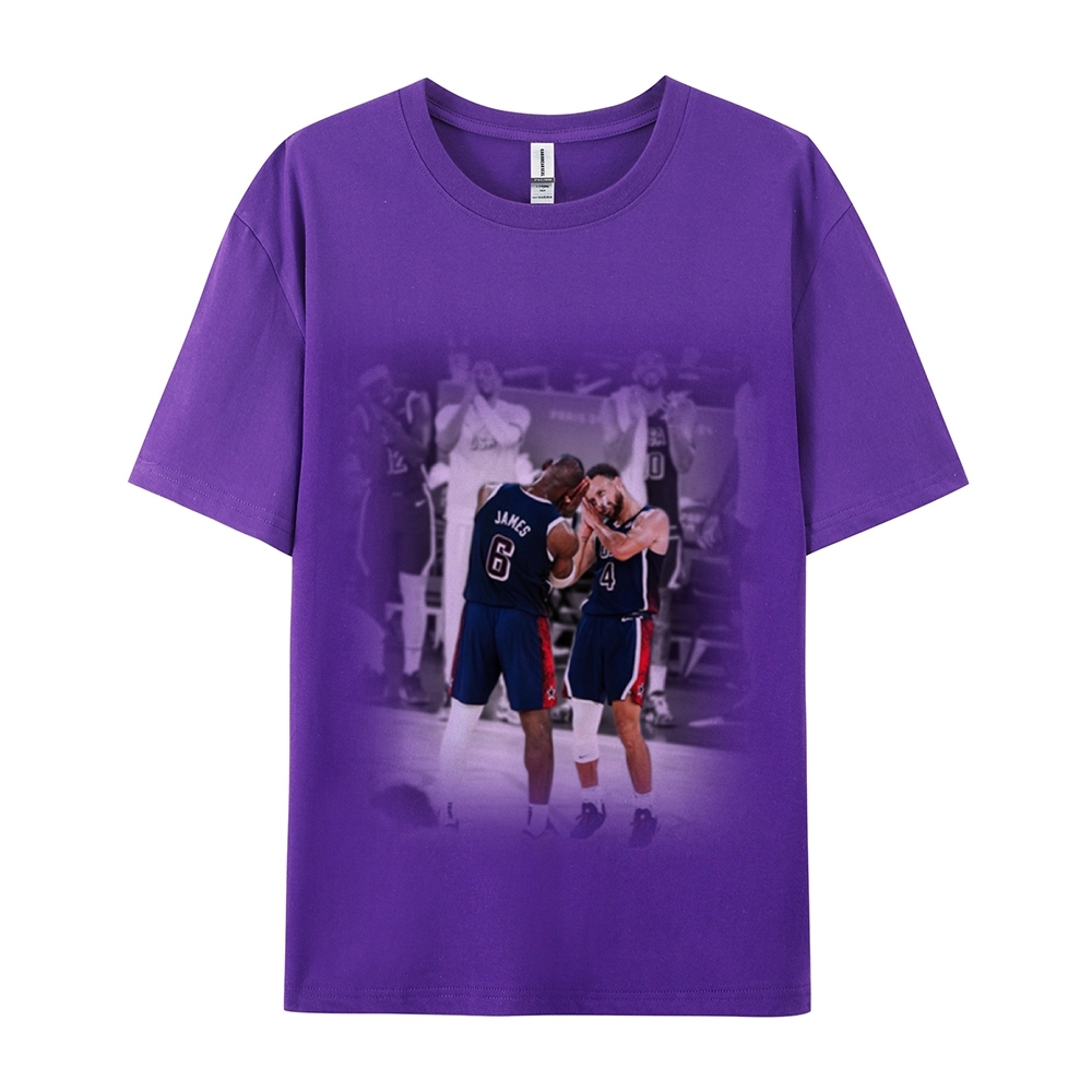 Unisex-Adult Ultra Cotton Washed T-Shirt Graphic USA BASKETBALL 2024 USA TEE