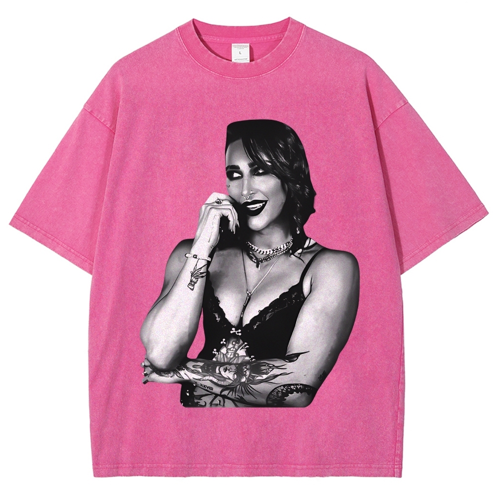 Unisex-Adult Ultra Cotton Washed T-Shirt Graphic 2024 RHEA RIPLEY TEE