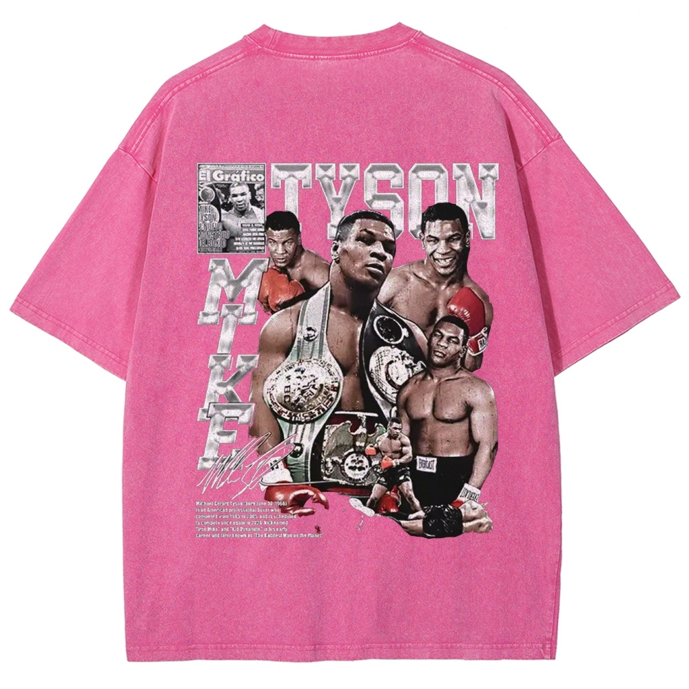 Unisex-Adult Ultra Cotton Washed T-Shirt Graphic MIKE TYSON V2 TEE