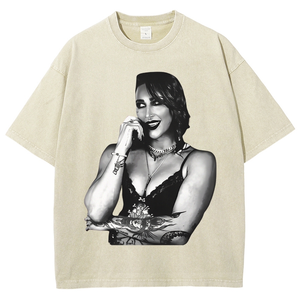 Unisex-Adult Ultra Cotton Washed T-Shirt Graphic 2024 RHEA RIPLEY TEE