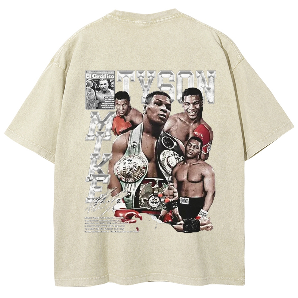 Unisex-Adult Ultra Cotton Washed T-Shirt Graphic MIKE TYSON V2 TEE