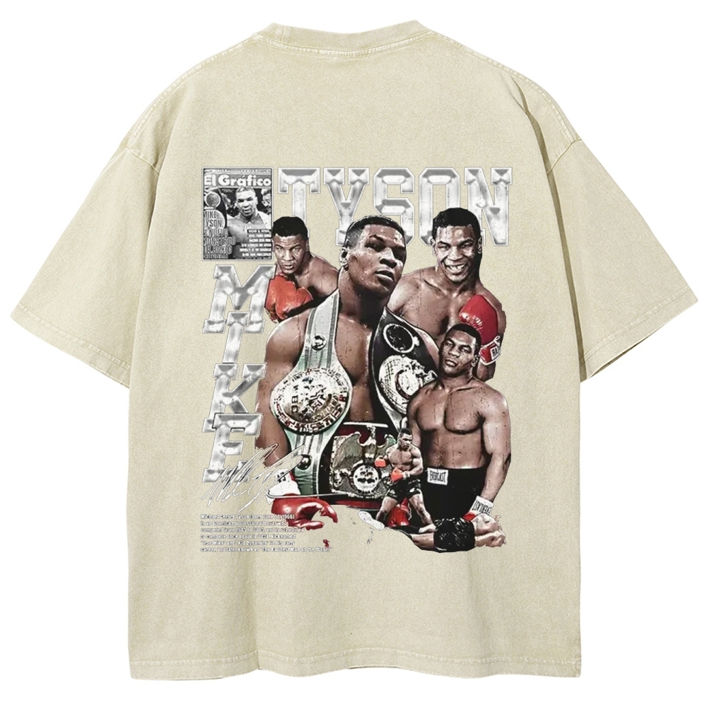 Unisex-Adult Ultra Cotton Washed T-Shirt Graphic MIKE TYSON V2 TEE