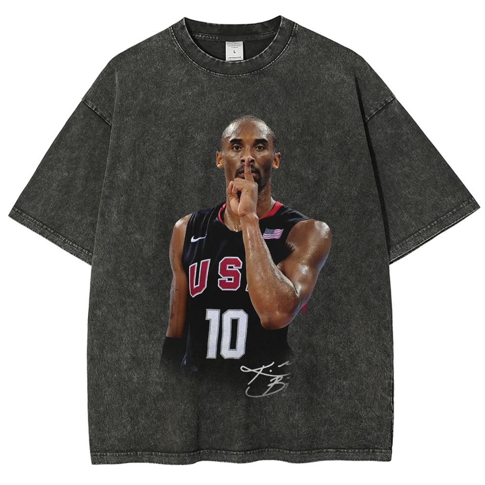Unisex-Adult Ultra Cotton Washed T-Shirt Graphic VINTAGE TEE |  KOBE USA Men's Basketball Team