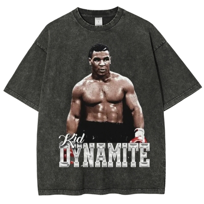 Unisex-Adult Ultra Cotton Washed T-Shirt Graphic MIKE TYSON V2 TEE