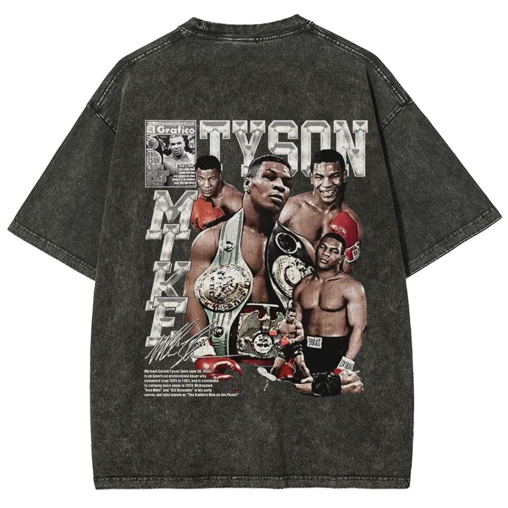 Unisex-Adult Ultra Cotton Washed T-Shirt Graphic MIKE TYSON V2 TEE
