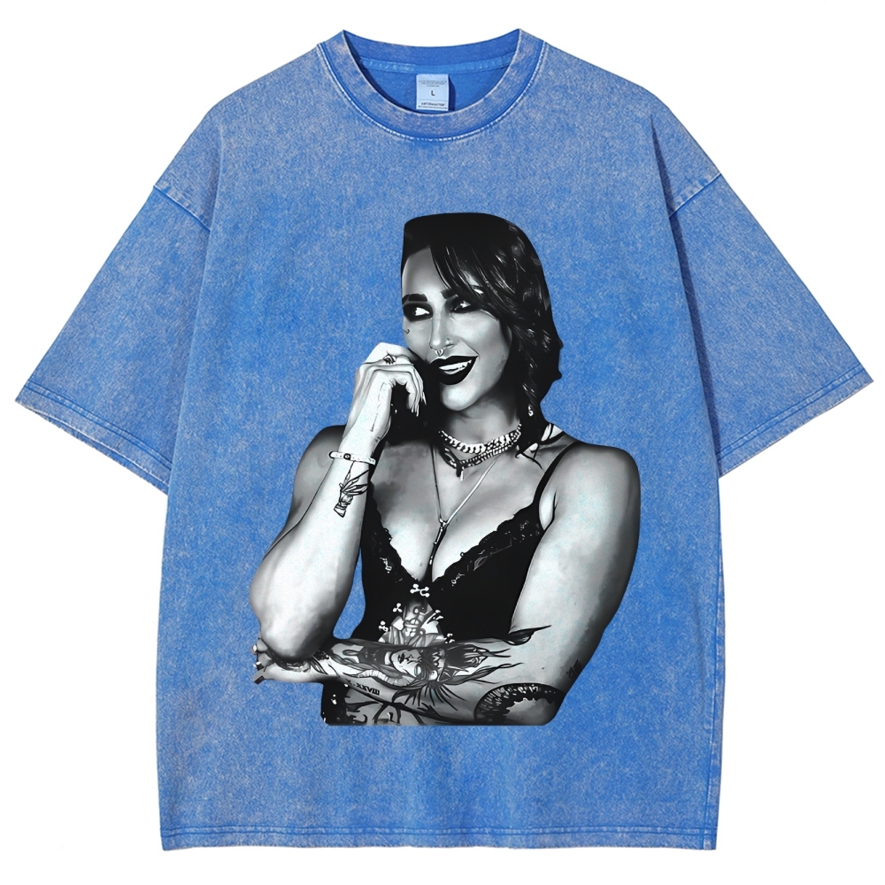Unisex-Adult Ultra Cotton Washed T-Shirt Graphic 2024 RHEA RIPLEY TEE