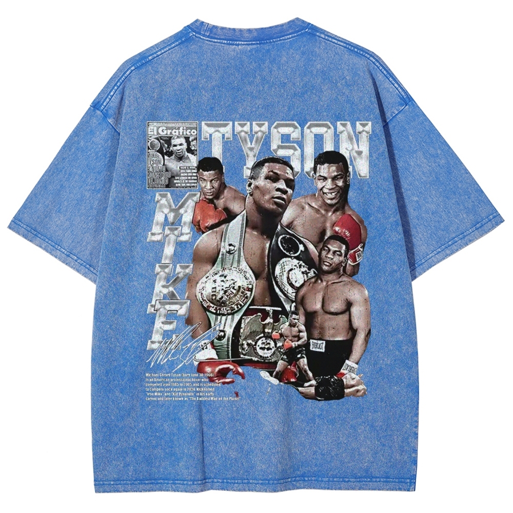 Unisex-Adult Ultra Cotton Washed T-Shirt Graphic MIKE TYSON V2 TEE