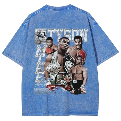 Unisex-Adult Ultra Cotton Washed T-Shirt Graphic MIKE TYSON V2 TEE