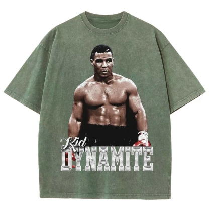 Unisex-Adult Ultra Cotton Washed T-Shirt Graphic MIKE TYSON V2 TEE