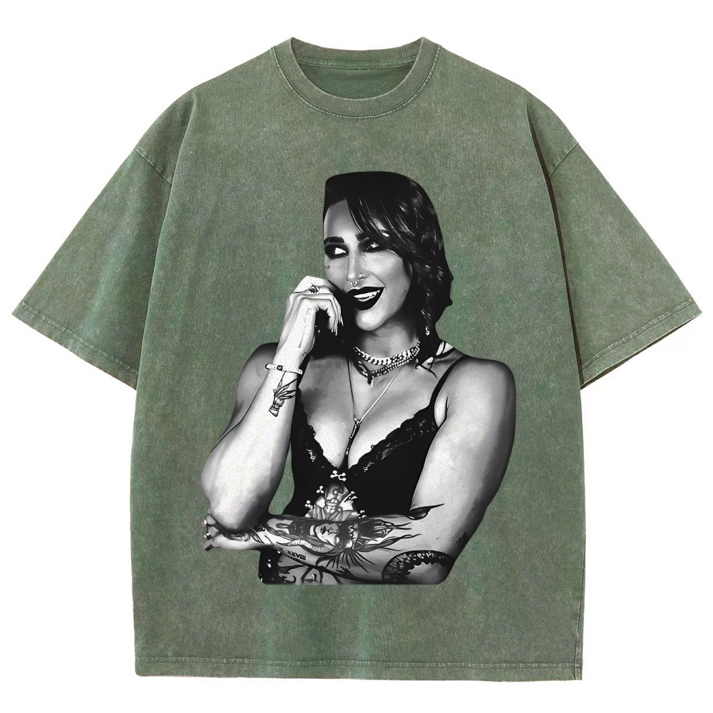 Unisex-Adult Ultra Cotton Washed T-Shirt Graphic 2024 RHEA RIPLEY TEE