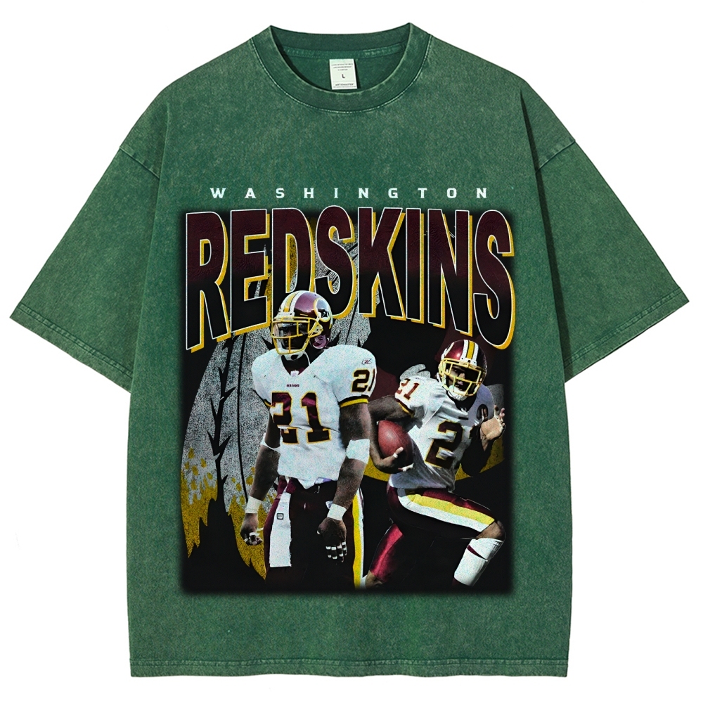 Unisex-Adult Ultra Cotton Washed T-Shirt Graphic REDSKINS TEE