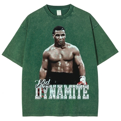 Unisex-Adult Ultra Cotton Washed T-Shirt Graphic MIKE TYSON V2 TEE