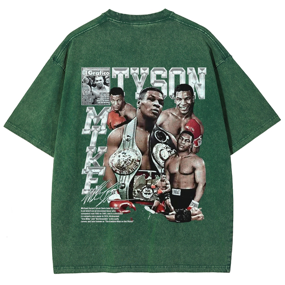 Unisex-Adult Ultra Cotton Washed T-Shirt Graphic MIKE TYSON V2 TEE