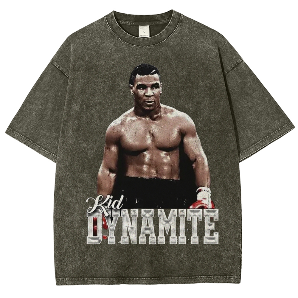 Unisex-Adult Ultra Cotton Washed T-Shirt Graphic MIKE TYSON V2 TEE
