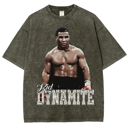 Unisex-Adult Ultra Cotton Washed T-Shirt Graphic MIKE TYSON V2 TEE
