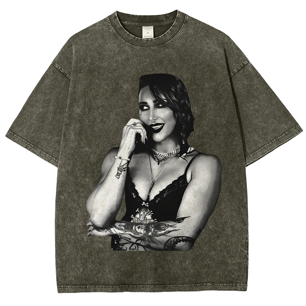 Unisex-Adult Ultra Cotton Washed T-Shirt Graphic 2024 RHEA RIPLEY TEE