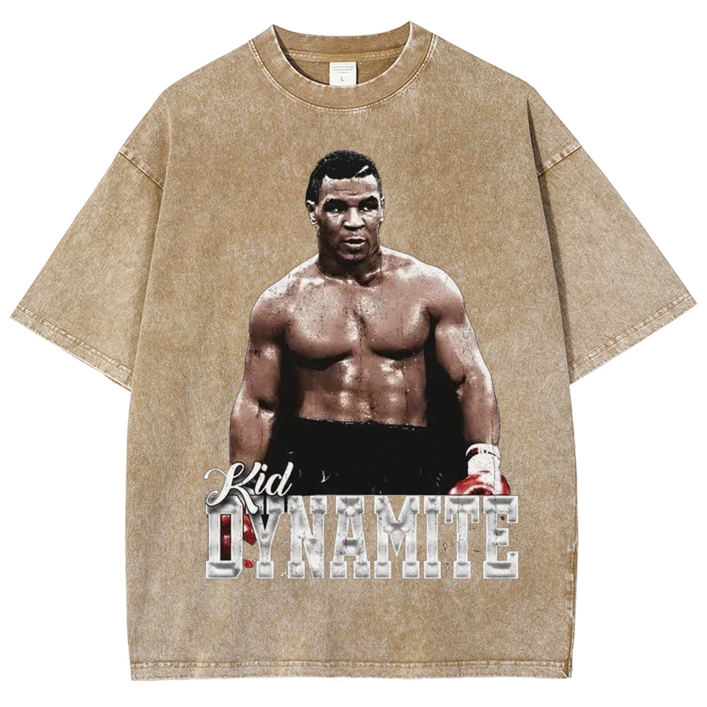 Unisex-Adult Ultra Cotton Washed T-Shirt Graphic MIKE TYSON V2 TEE