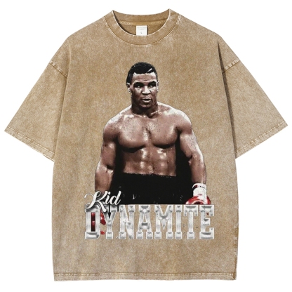 Unisex-Adult Ultra Cotton Washed T-Shirt Graphic MIKE TYSON V2 TEE