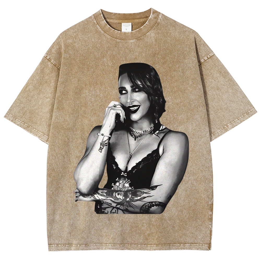 Unisex-Adult Ultra Cotton Washed T-Shirt Graphic 2024 RHEA RIPLEY TEE