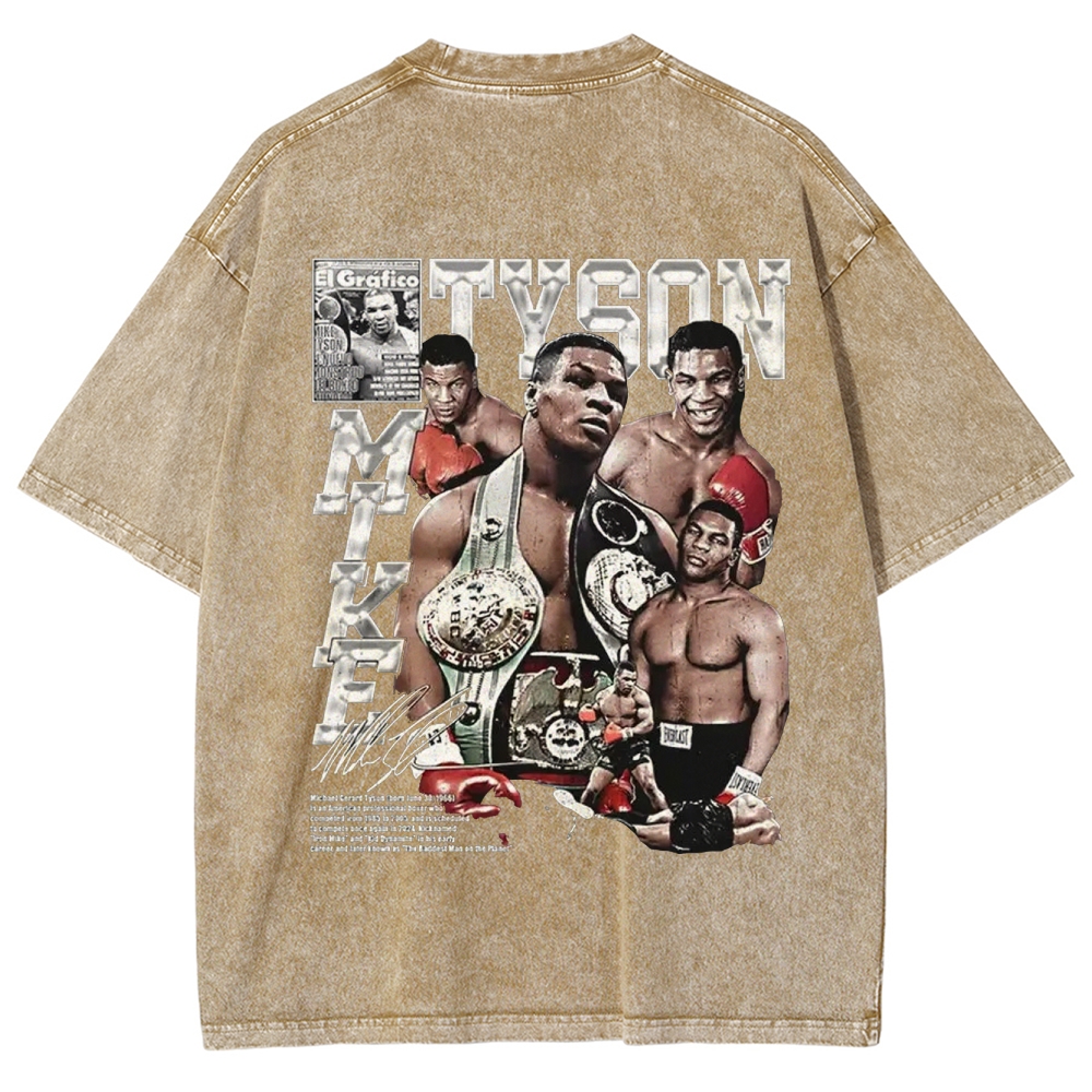 Unisex-Adult Ultra Cotton Washed T-Shirt Graphic MIKE TYSON V2 TEE