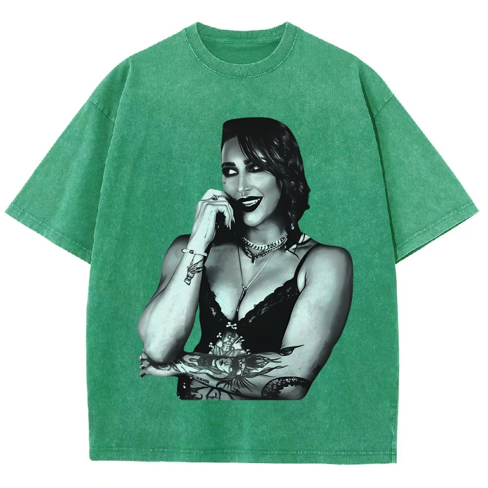 Unisex-Adult Ultra Cotton Washed T-Shirt Graphic 2024 RHEA RIPLEY TEE