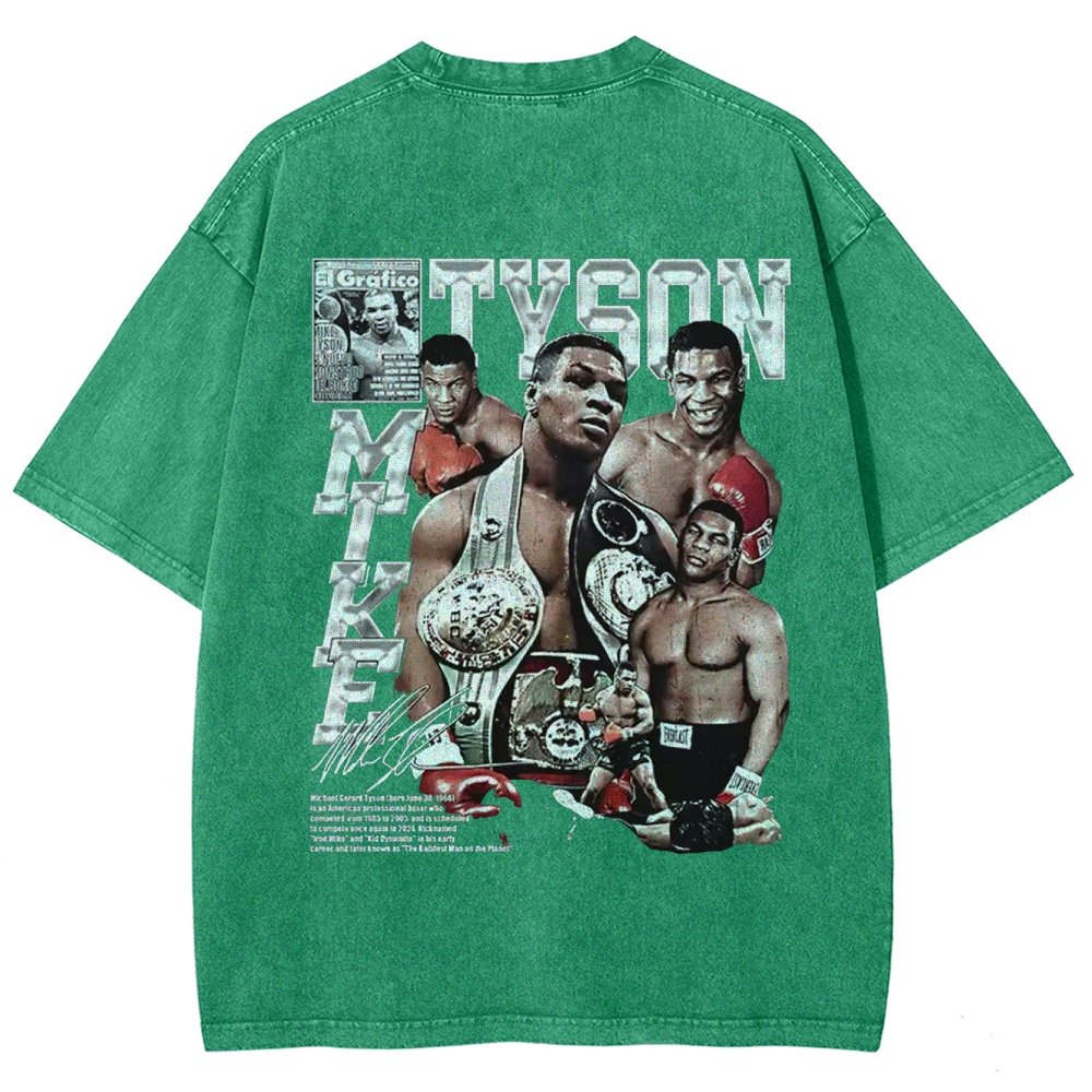 Unisex-Adult Ultra Cotton Washed T-Shirt Graphic MIKE TYSON V2 TEE