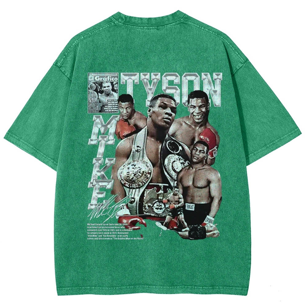 Unisex-Adult Ultra Cotton Washed T-Shirt Graphic MIKE TYSON V2 TEE