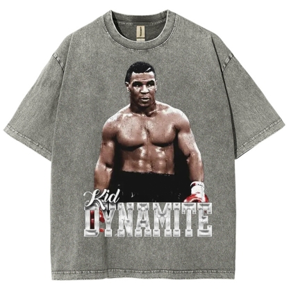 Unisex-Adult Ultra Cotton Washed T-Shirt Graphic MIKE TYSON V2 TEE