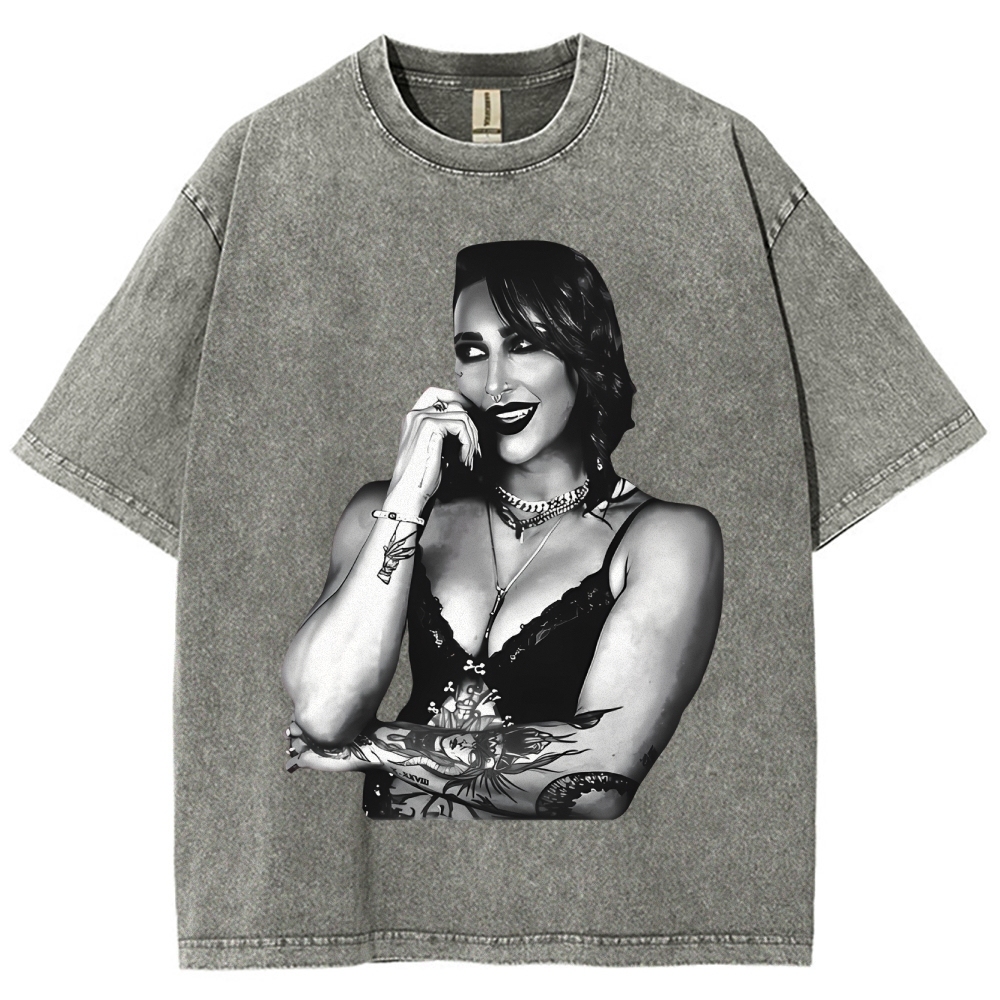 Unisex-Adult Ultra Cotton Washed T-Shirt Graphic 2024 RHEA RIPLEY TEE