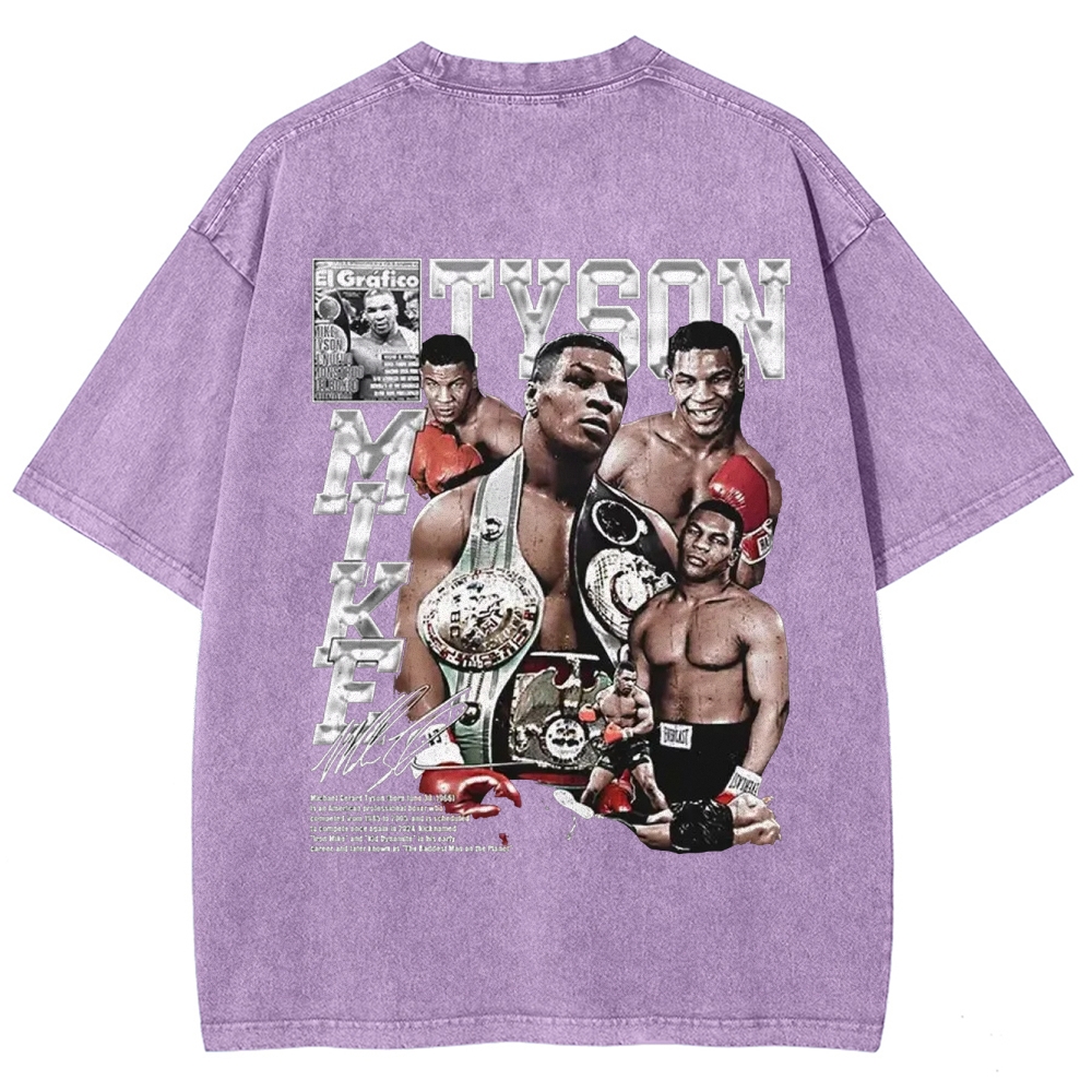 Unisex-Adult Ultra Cotton Washed T-Shirt Graphic MIKE TYSON V2 TEE