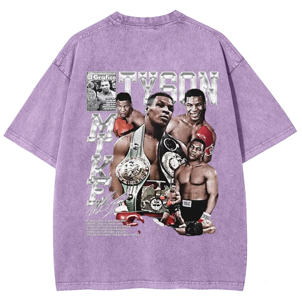 Unisex-Adult Ultra Cotton Washed T-Shirt Graphic MIKE TYSON V2 TEE