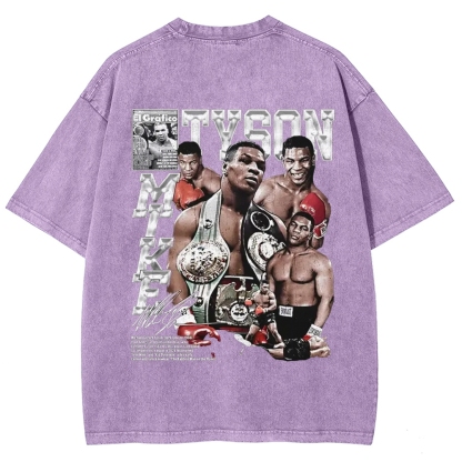 Unisex-Adult Ultra Cotton Washed T-Shirt Graphic MIKE TYSON V2 TEE