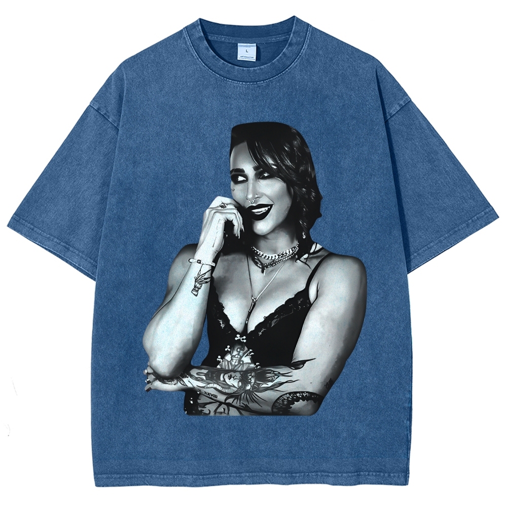 Unisex-Adult Ultra Cotton Washed T-Shirt Graphic 2024 RHEA RIPLEY TEE