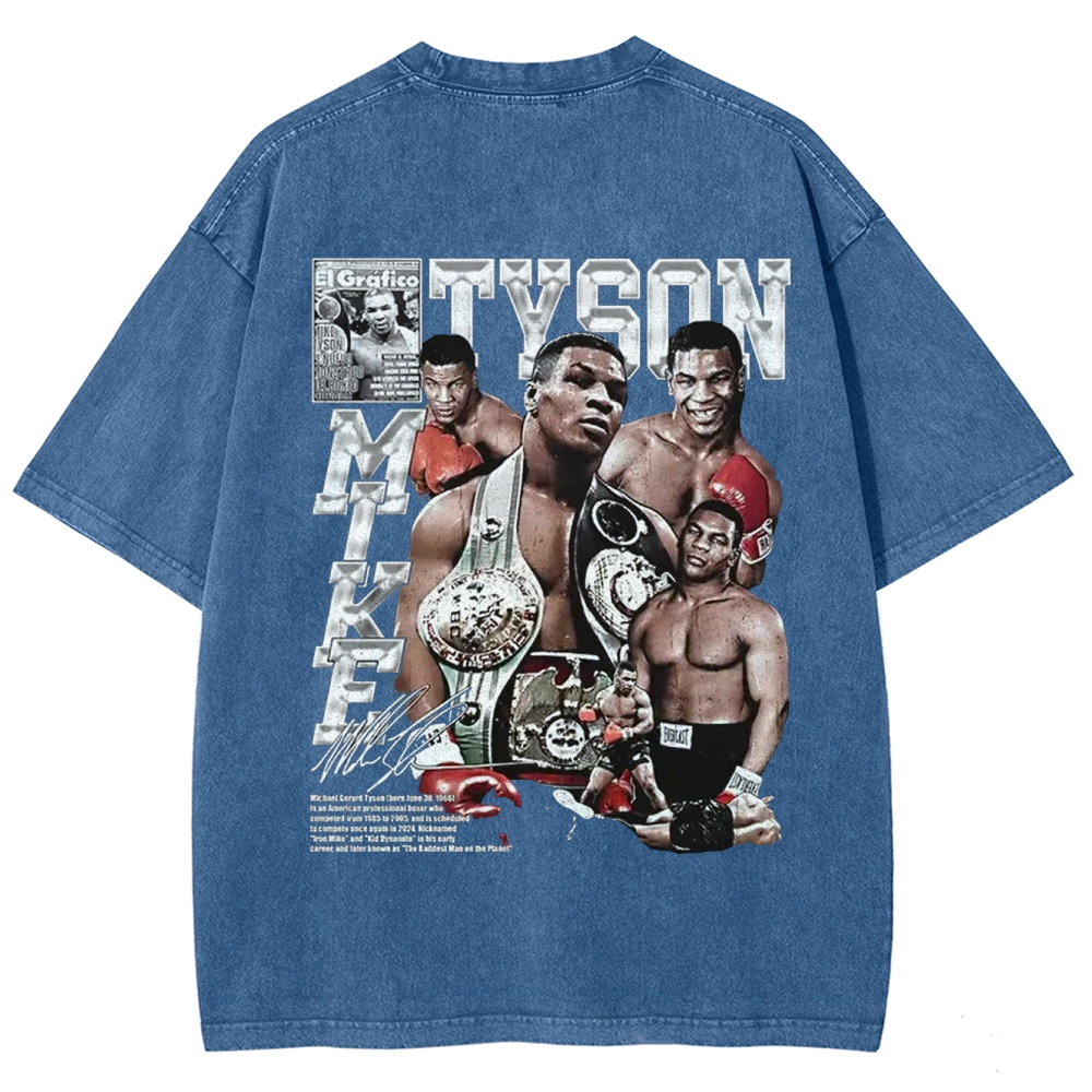 Unisex-Adult Ultra Cotton Washed T-Shirt Graphic MIKE TYSON V2 TEE