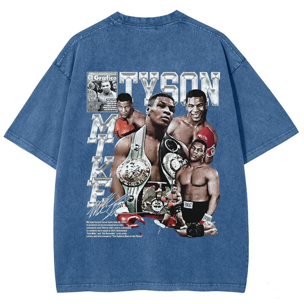Unisex-Adult Ultra Cotton Washed T-Shirt Graphic MIKE TYSON V2 TEE