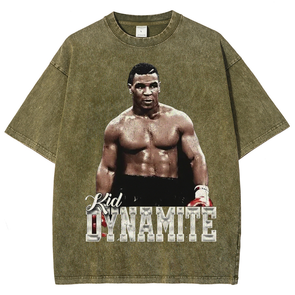 Unisex-Adult Ultra Cotton Washed T-Shirt Graphic MIKE TYSON V2 TEE