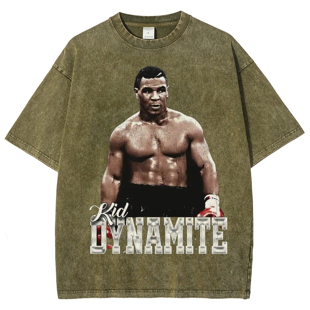 Unisex-Adult Ultra Cotton Washed T-Shirt Graphic MIKE TYSON V2 TEE