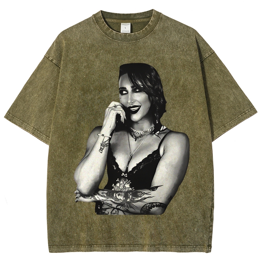 Unisex-Adult Ultra Cotton Washed T-Shirt Graphic 2024 RHEA RIPLEY TEE