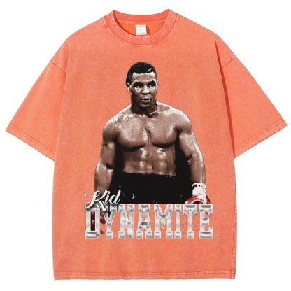 Unisex-Adult Ultra Cotton Washed T-Shirt Graphic MIKE TYSON V2 TEE