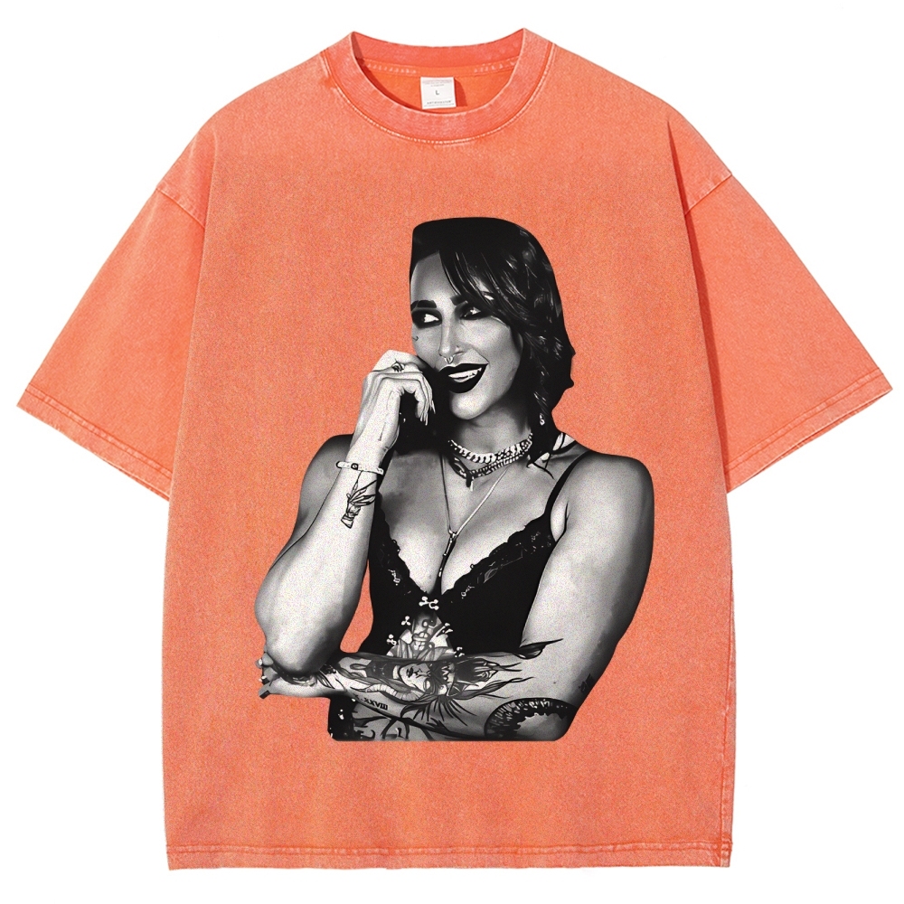 Unisex-Adult Ultra Cotton Washed T-Shirt Graphic 2024 RHEA RIPLEY TEE