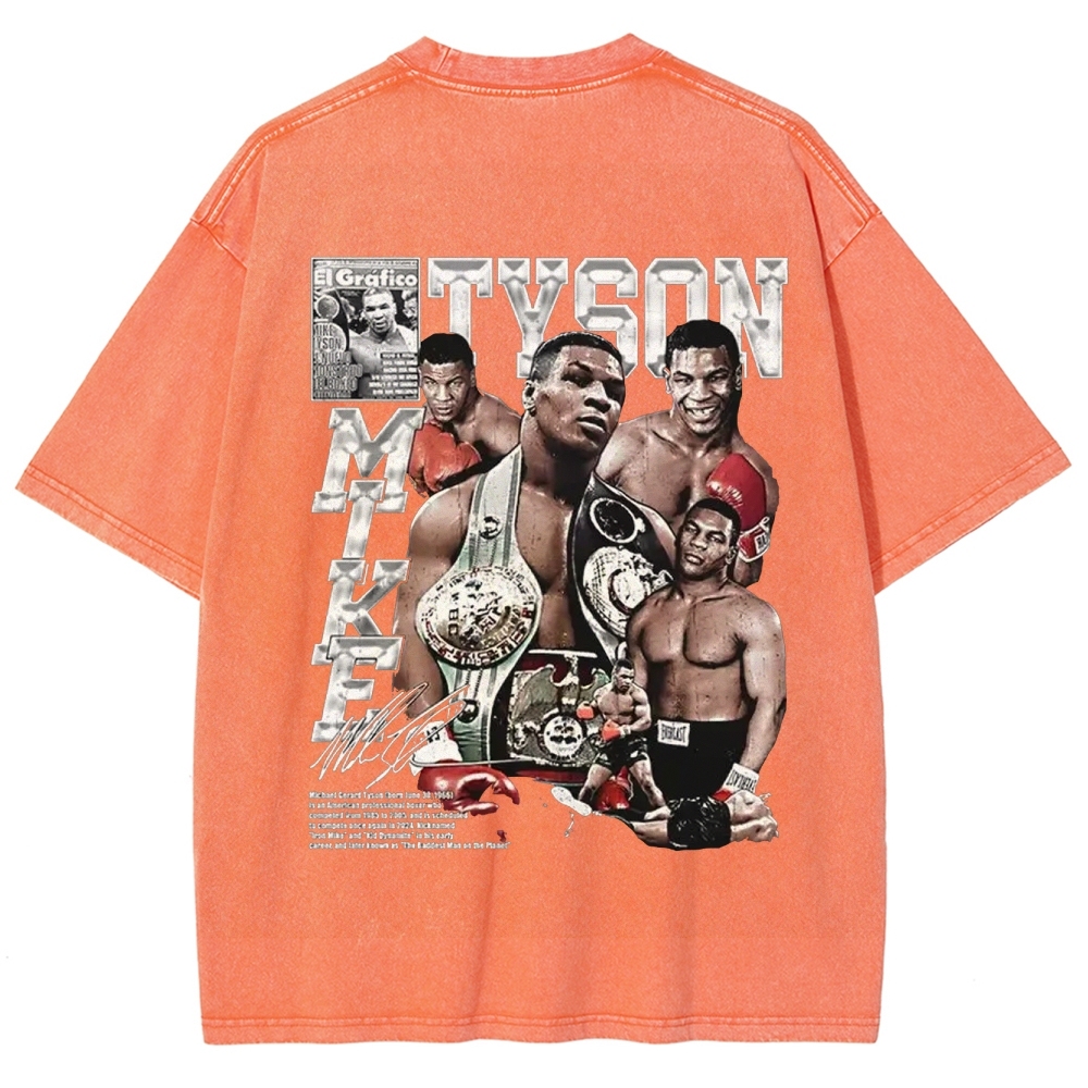 Unisex-Adult Ultra Cotton Washed T-Shirt Graphic MIKE TYSON V2 TEE