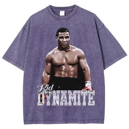 Unisex-Adult Ultra Cotton Washed T-Shirt Graphic MIKE TYSON V2 TEE
