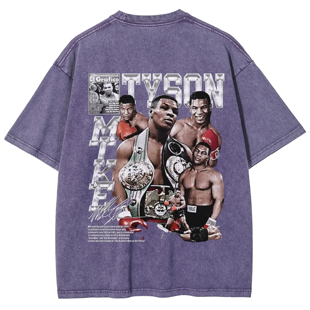 Unisex-Adult Ultra Cotton Washed T-Shirt Graphic MIKE TYSON V2 TEE